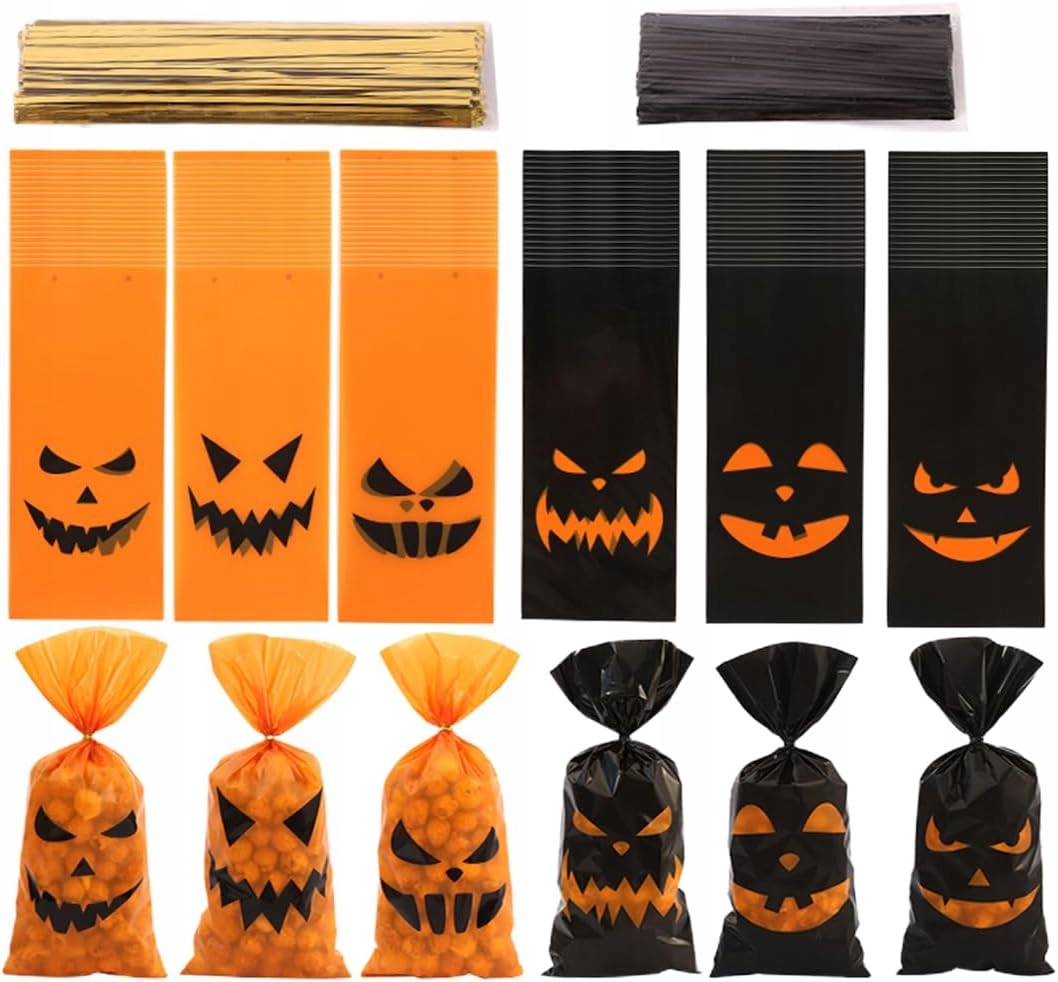 120x HALLOWEEN SLADKÉ TAŠKY HALLOWEEN SLADKÉ BALENIE